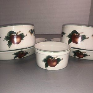 5 Pc Bowl Set Cades Cove Collection 2 Soup, 2 Augratin, 1 Custard cup Pre-owned